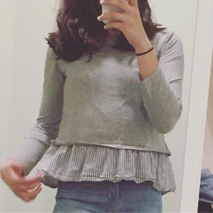 Gap top with a built in fake top under neath